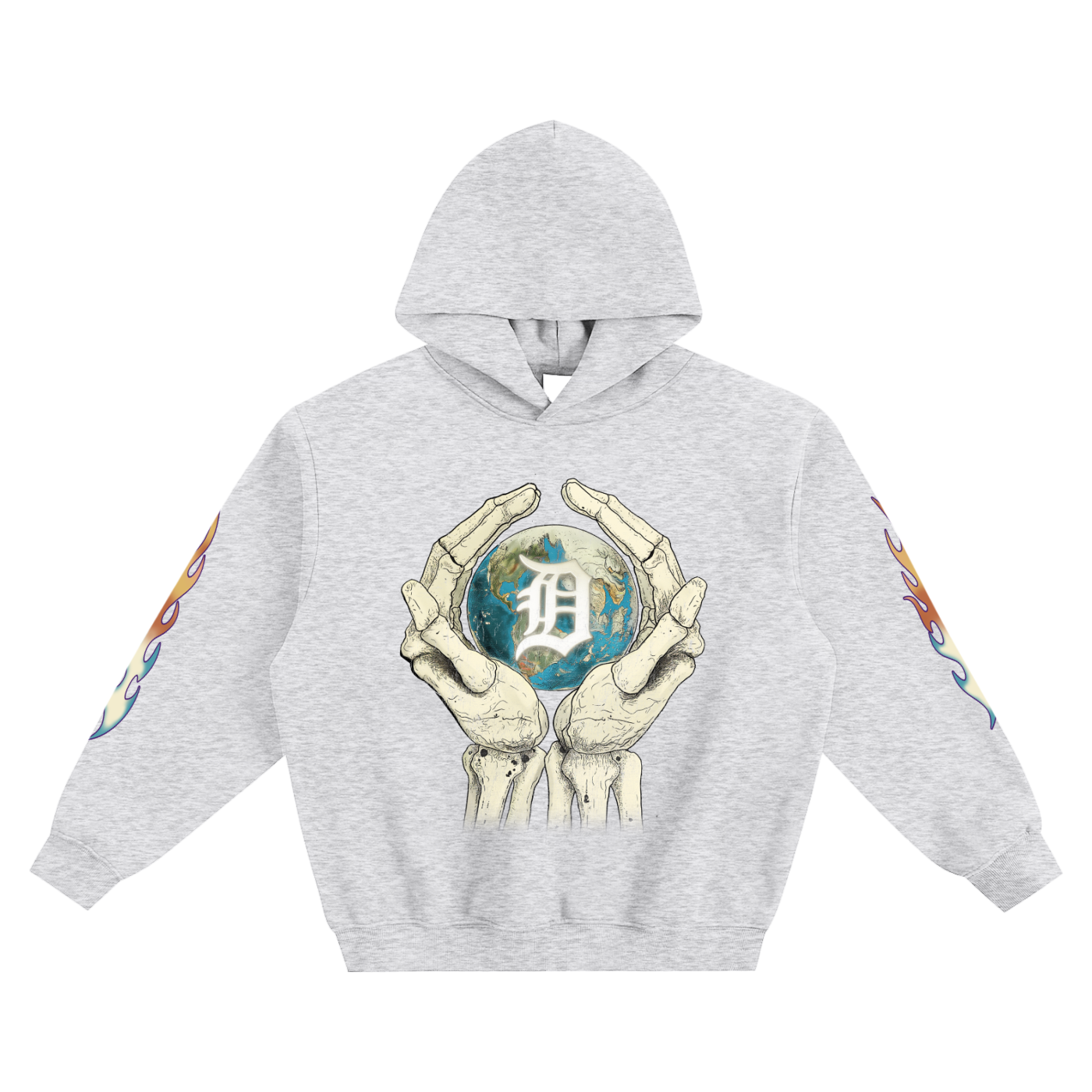 world in my hands hoodie (grey)