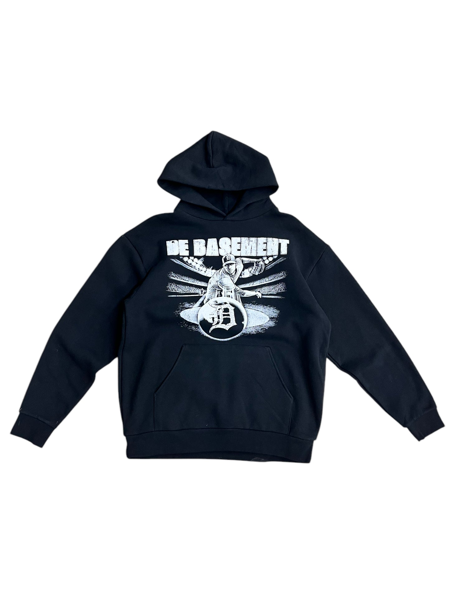 baseball hoodie (black & white)