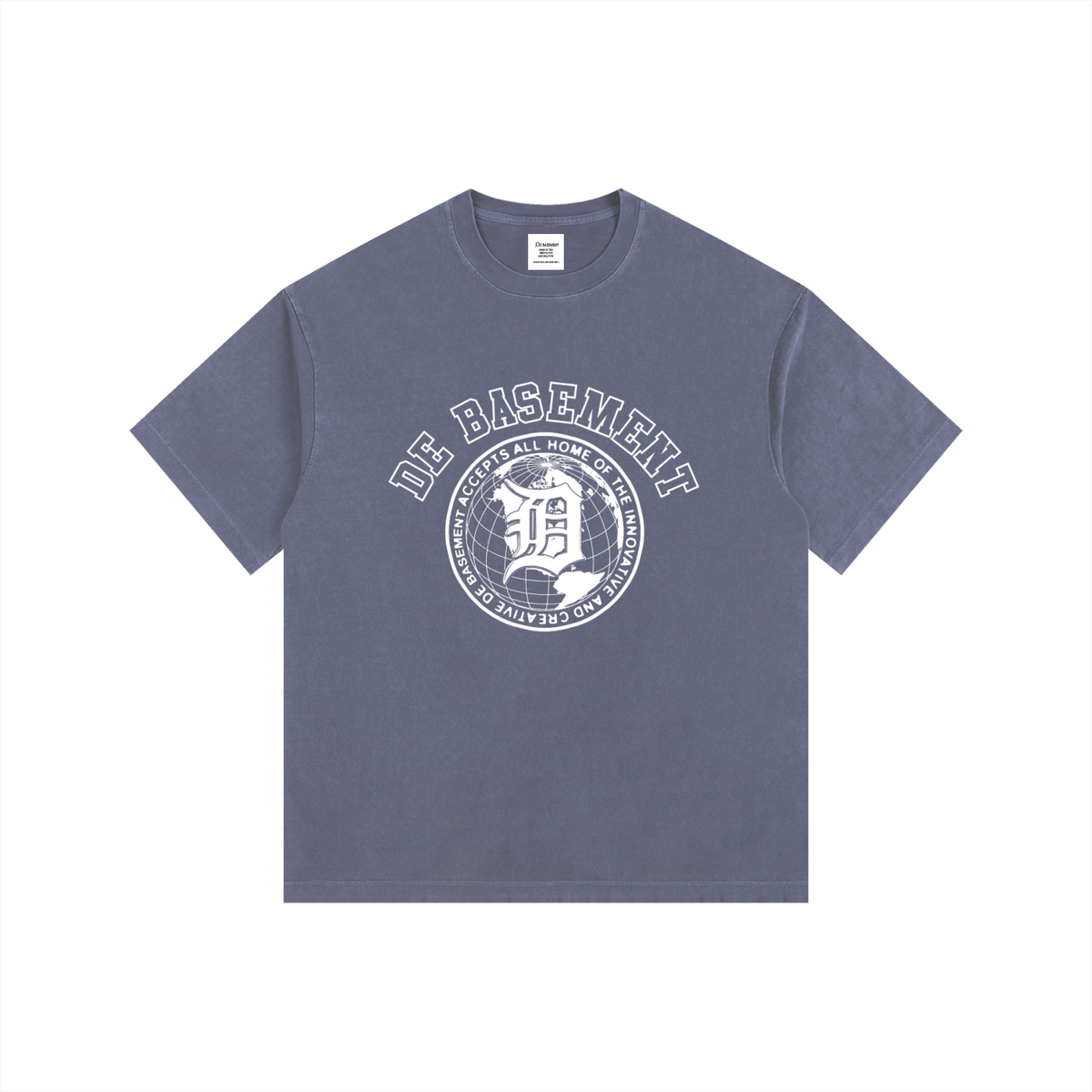 university tee (washed blue)