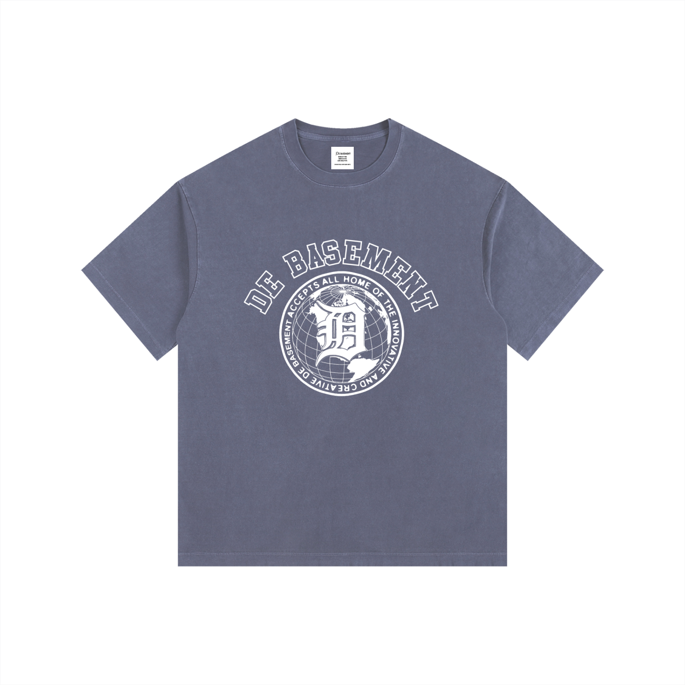 university tee (washed blue)