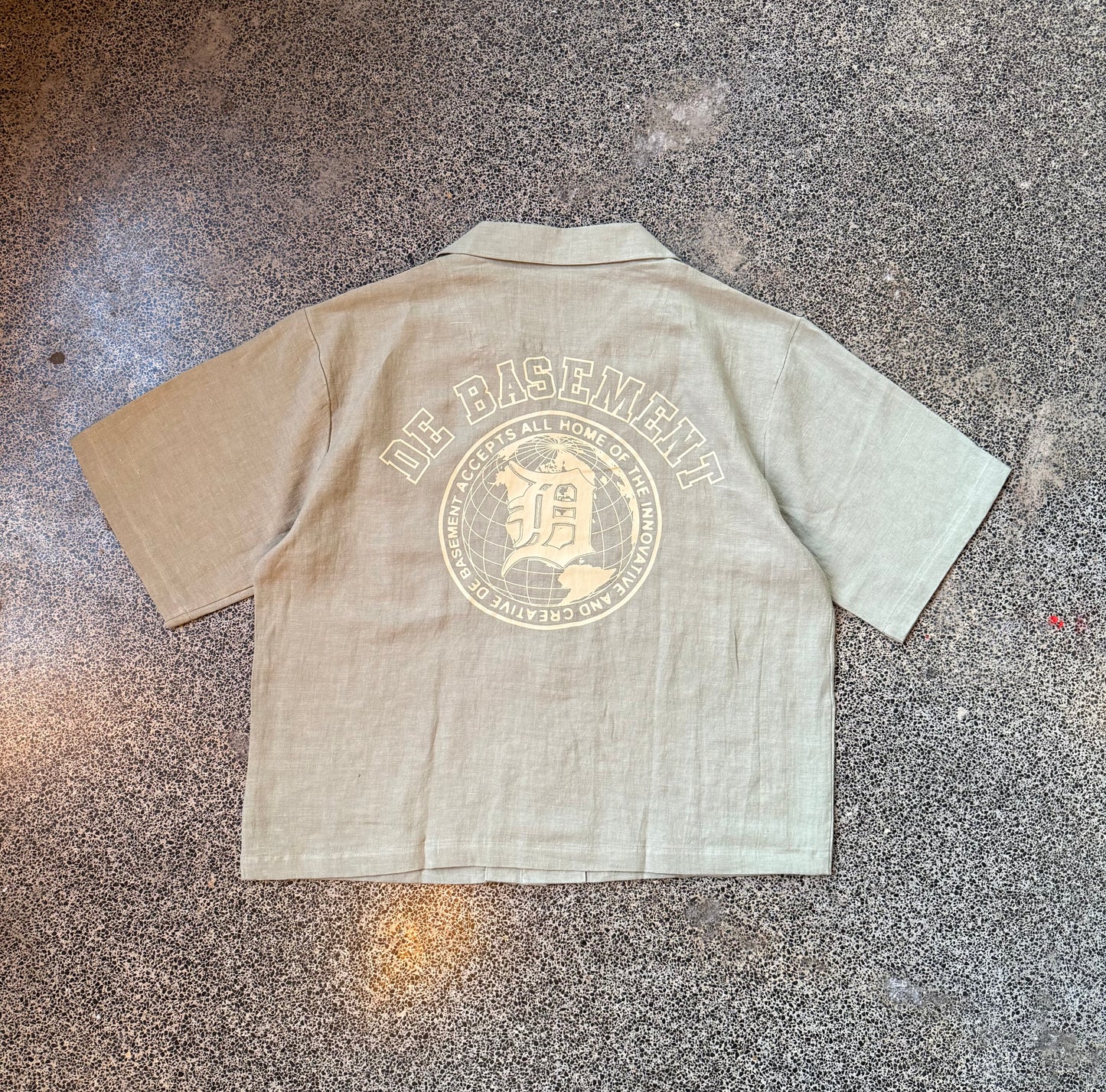 button up (green/cream)
