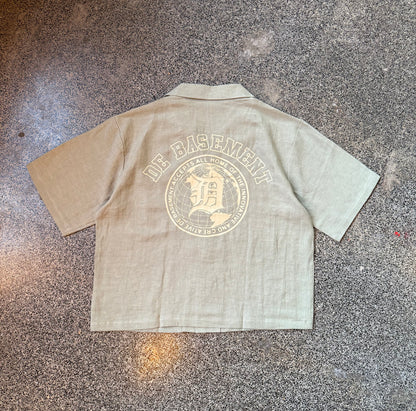 button up (green/cream)