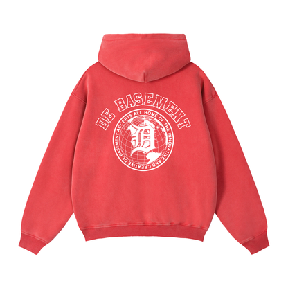 university zip up (washed red)
