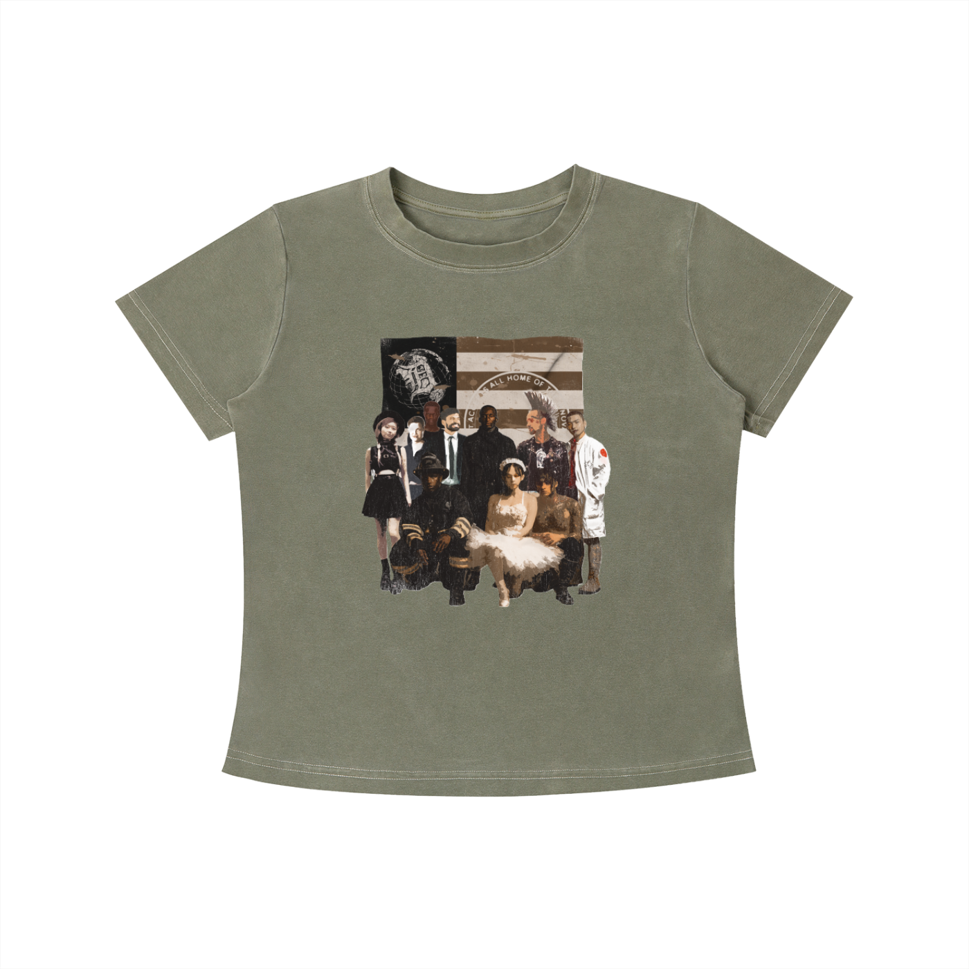 team picture women's tee (green)