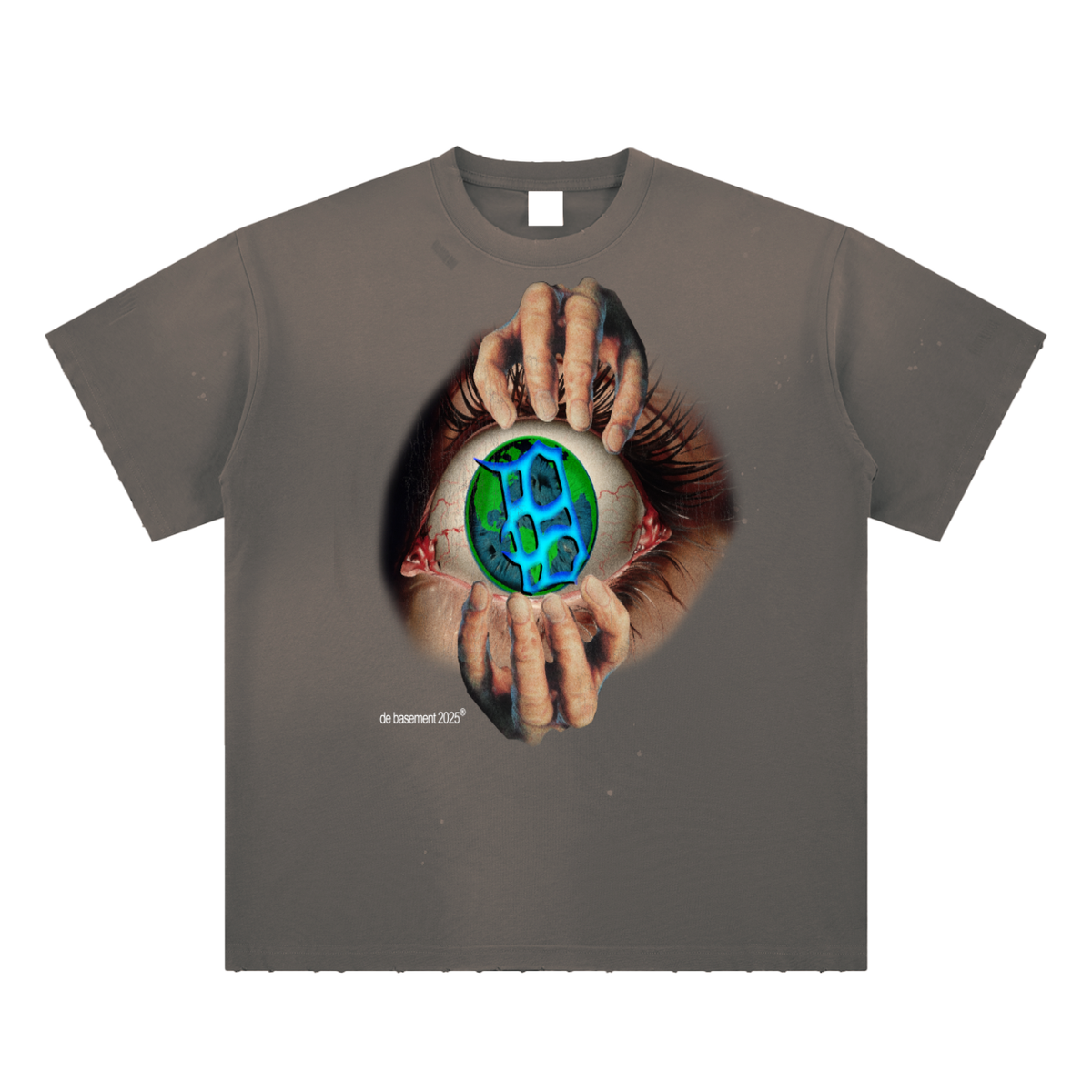 eyes open men's tee (distressed grey)