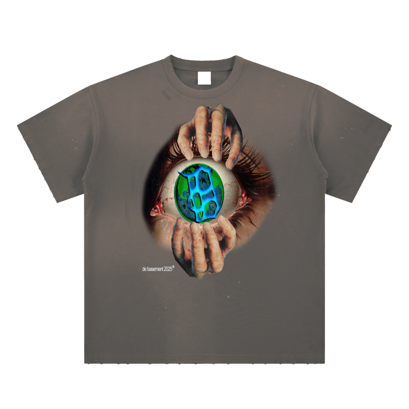 eyes open men's tee (distressed grey)