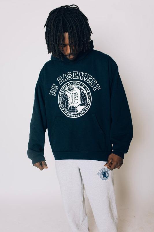 De Basement University Hoodie ( Navy Blue)