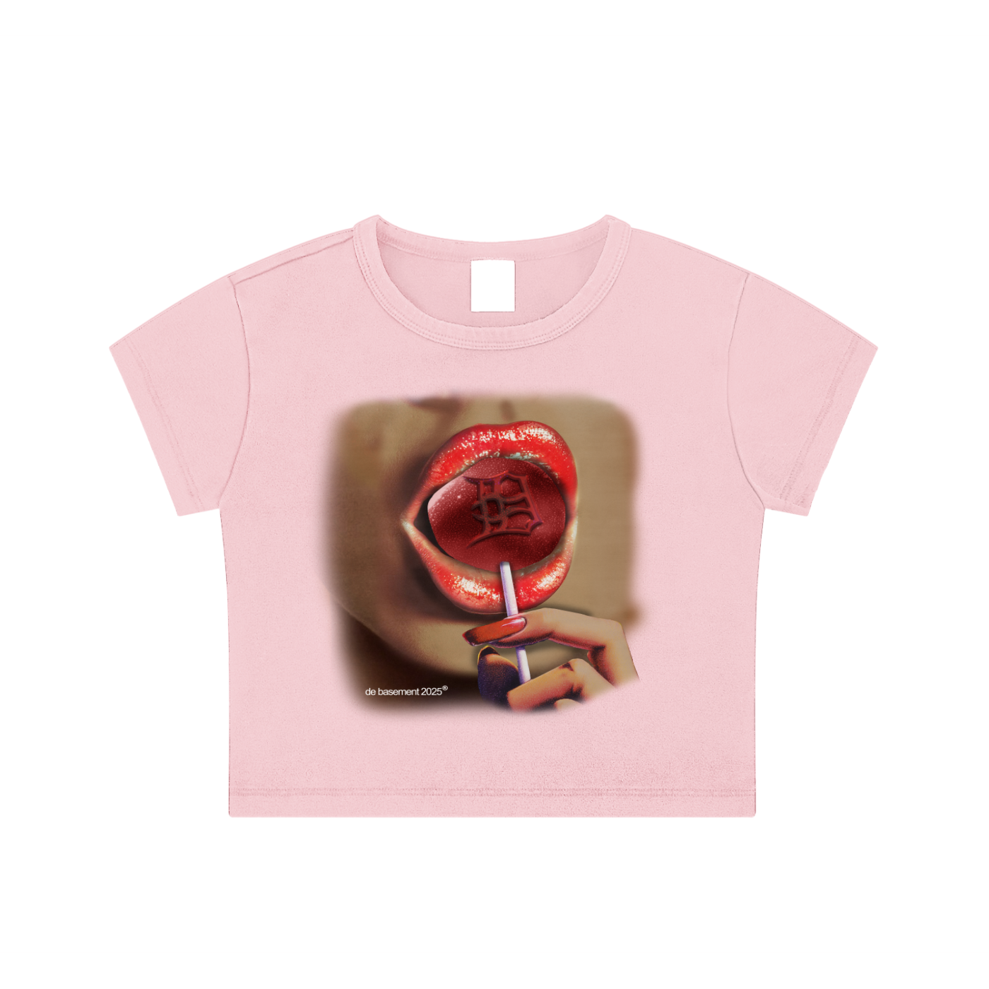 lollipop cropped tee women's (pink)