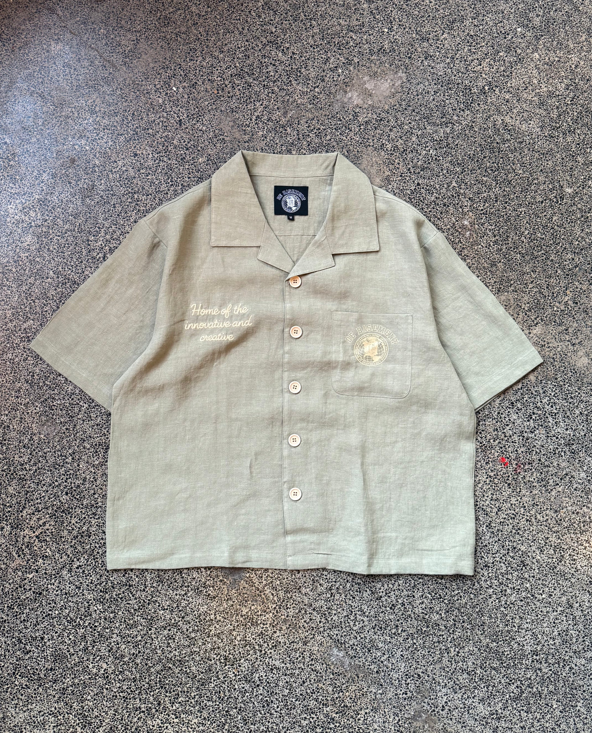 button up (green/cream)
