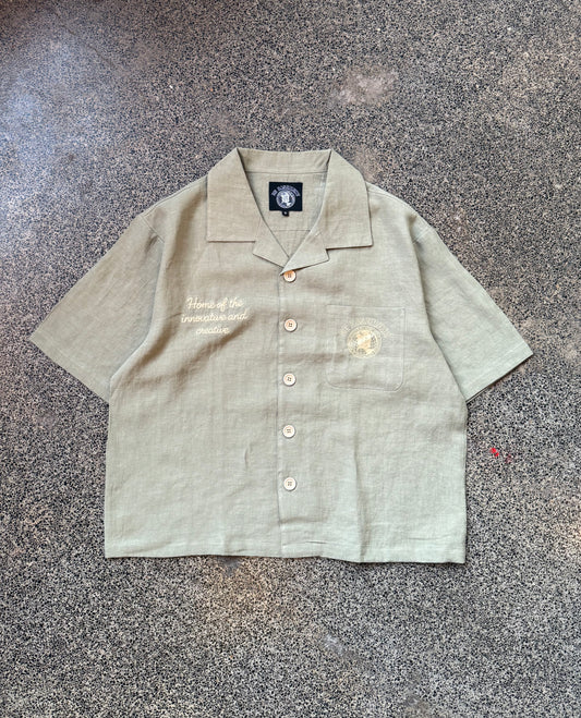 button up (green/cream)