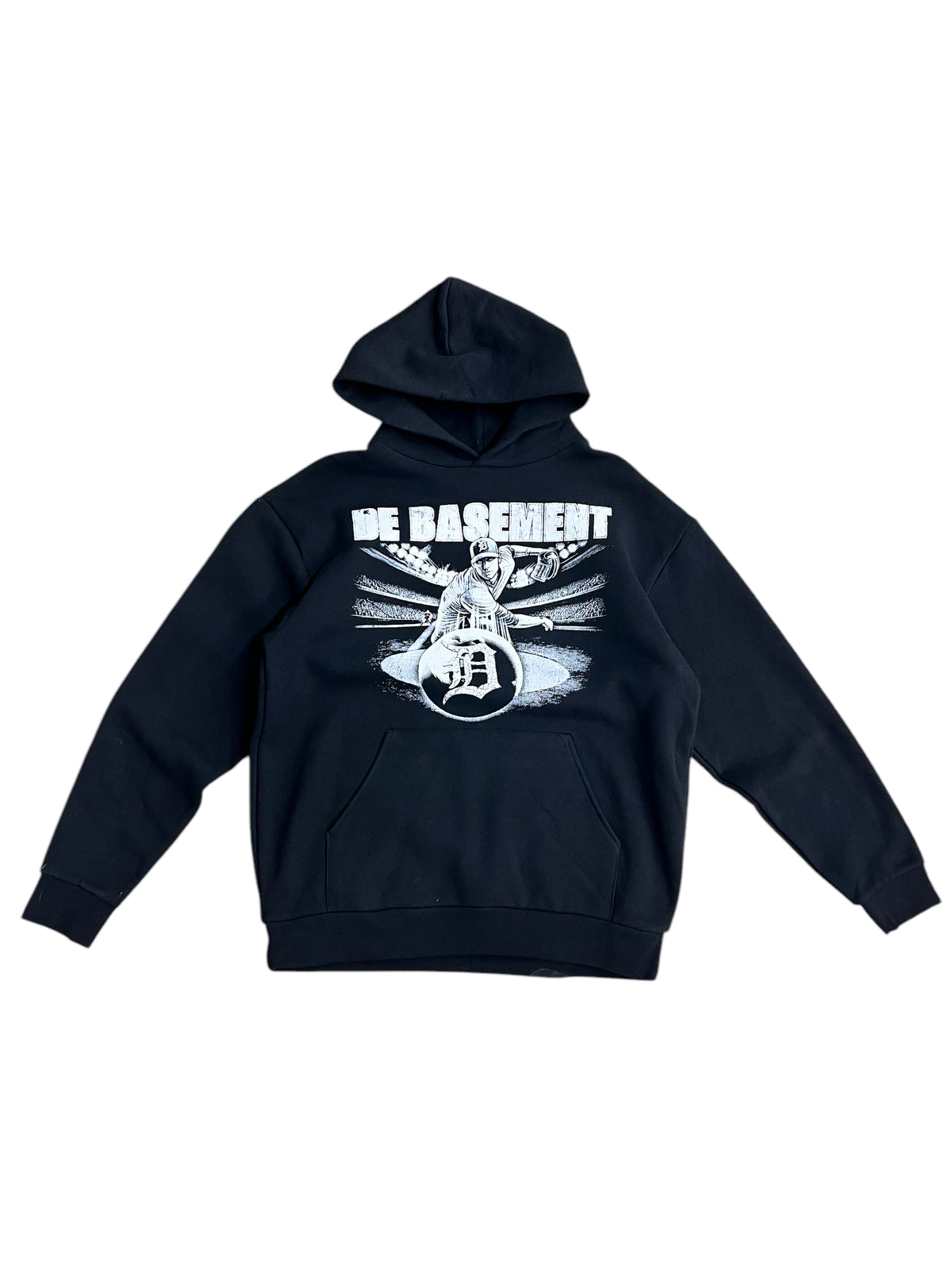 baseball hoodie (black & white)