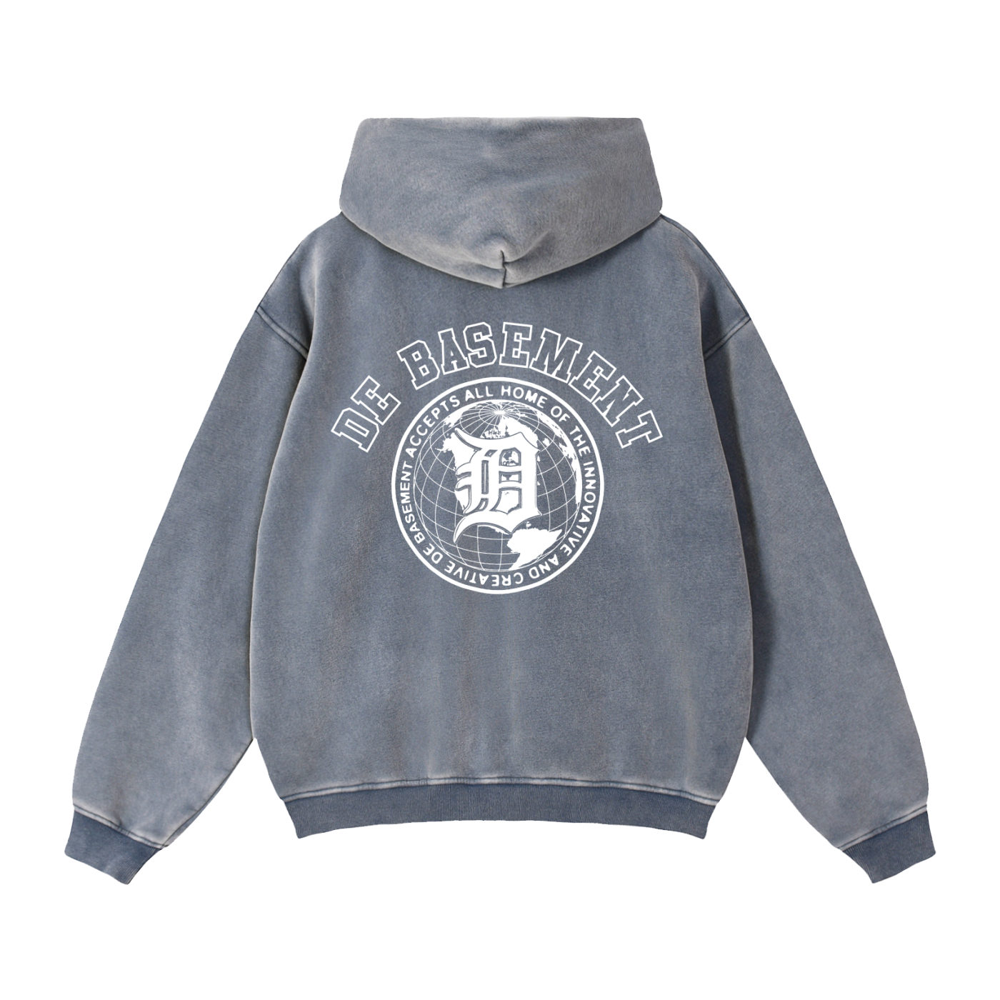 university zip up (washed blue)