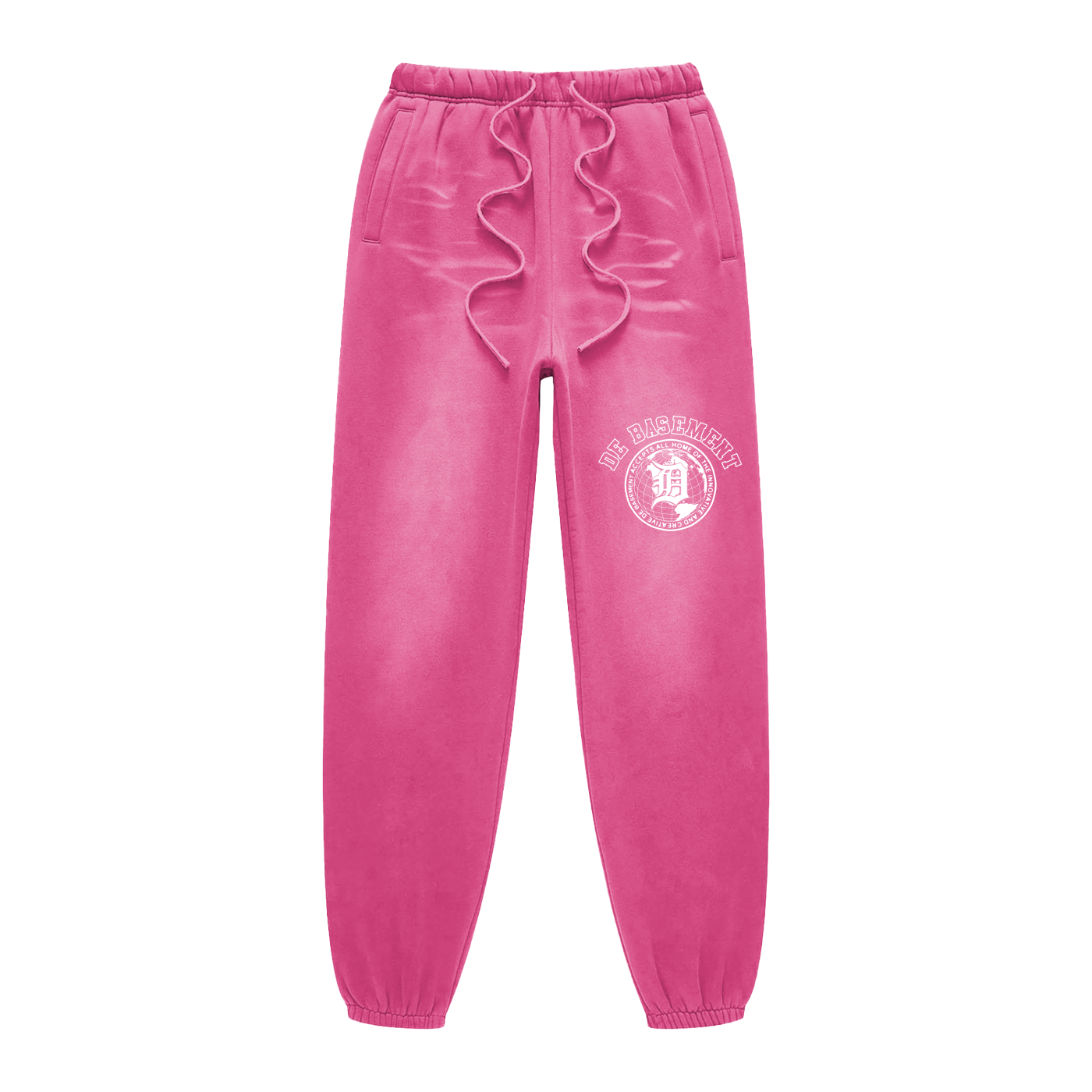 university jogging pants (washed pink)