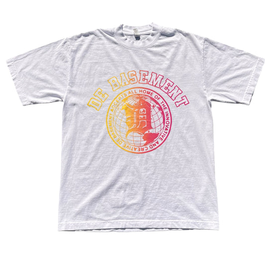 De Basement “University” Gradient Logo (Pink/Yellow)